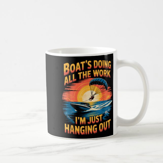 Doing All The Work Parasailer Paragliding Parasail Coffee Mug (Right)