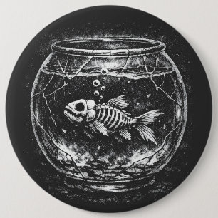 "Doing Great" - Goldfish by BurnsInHell 6 Inch Round Button