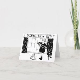 Doing Her Bit Thank You Card