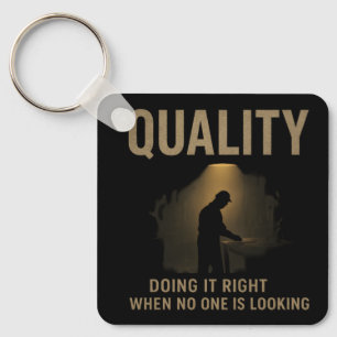 Doing It Right Productivity And Quality Mindset Keychain