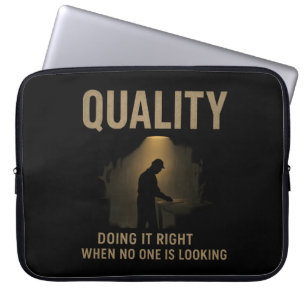 Doing It Right Productivity And Quality Mindset Laptop Sleeve