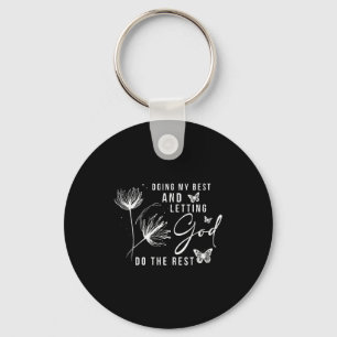 Doing My And Letting God Do The Rest, Bible Quote Keychain