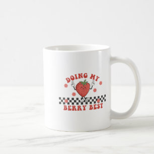 Doing My Berry Strawberry Motivation Insred Groovy Coffee Mug