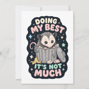 Doing my best opossum humour invitation