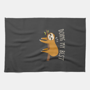 Doing My Best Sloth T-Shirt Kitchen Towel