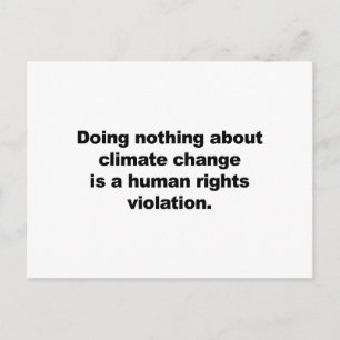 Doing nothing about climate change postcard