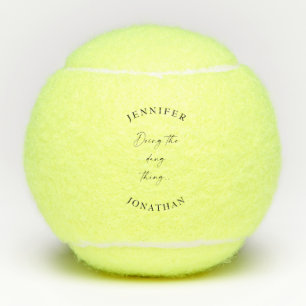 Doing the Dang Thing Personalized Wedding Tennis Balls