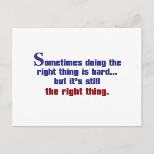 Doing the Right Thing Postcard