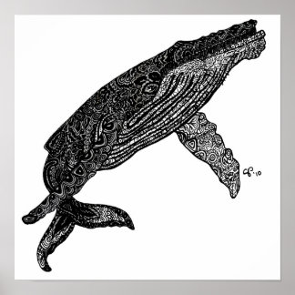 Doing Very Whale Custom Art Print