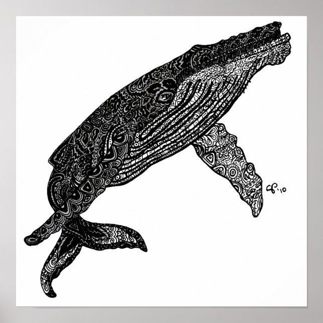 Doing Very Whale Custom Art Print (Front)
