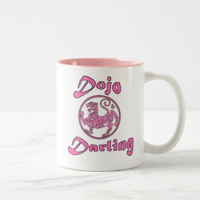 Dojo Darling Mug-Pink 2 tone Two-Tone Coffee Mug (Right)