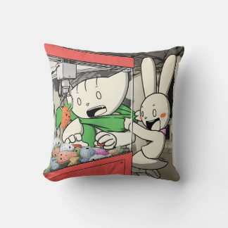 Doki & Nabi Claw Crane Date Throw Pillow