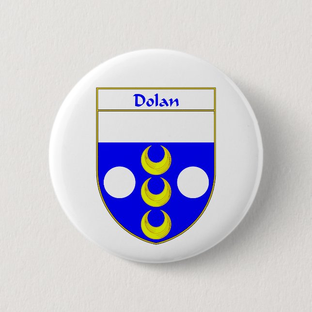 Dolan Coat of Arms/Family Crest 2 Inch Round Button (Front)