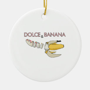 Dolce and banana ceramic ornament