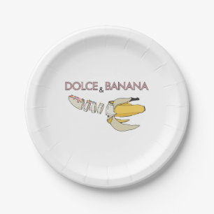 Dolce & Banana Paper Plate