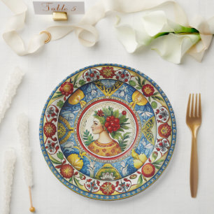 Dolce & Gabbana Sicilian Cart Whimsy Paper Plate