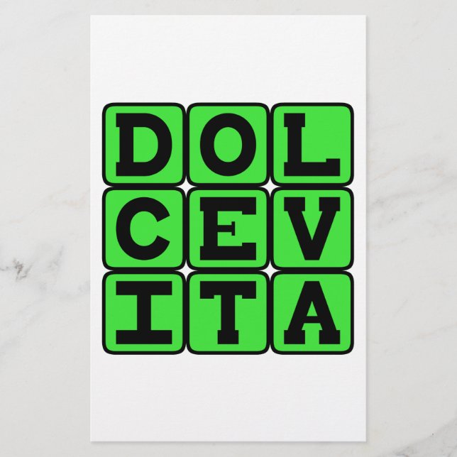 Dolce Vita, Good Life Latin Phrase (Front)
