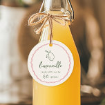 Dolce Vita Handwritten Limoncello Tags<br><div class="desc">This beautiful Italian inspired limoncello tag design features green handwritten style cursive lettering accented with a wavy scribble ribbon border in pink. A hand drawn illustration of a Sicilian lemon completes the design for a summery Amalfi Coast look. These elegant Mediterranean bridal shower lemoncello favour tags feature three lines of...</div>