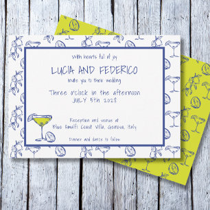Dolce Vita Limoncello Italian wedding Invitation