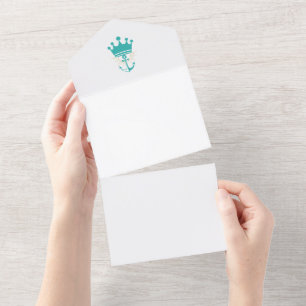 DolceVitaRiviera Royal Anchor Retro Chic All In One Invitation