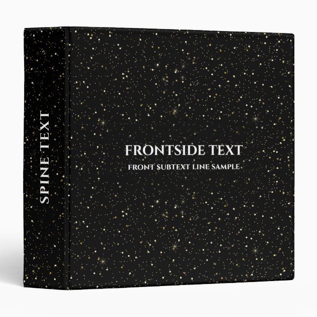 Dold and white sparkle glitter texture binder (Front/Spine)