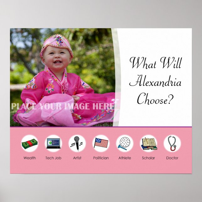 Doljabi Doljanchi Dol Korean 1st First birthday Poster (Front)