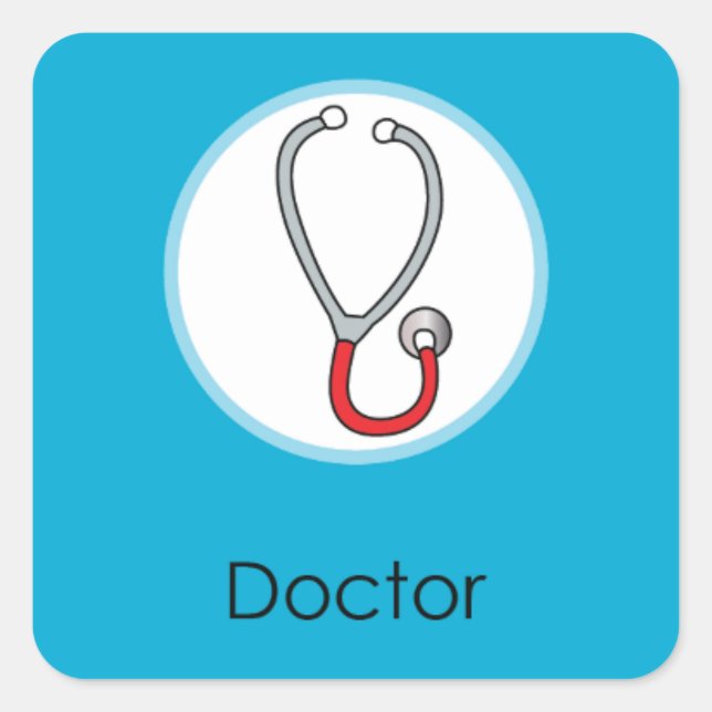 Doljabi Doljanchi Korean First birthday Doctor Square Sticker (Front)