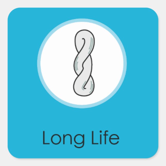 Doljabi Doljanchi Korean First birthday Long Life Square Sticker (Front)