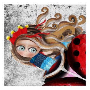 DOLL Beautiful Long Hair Blue eyes Poster