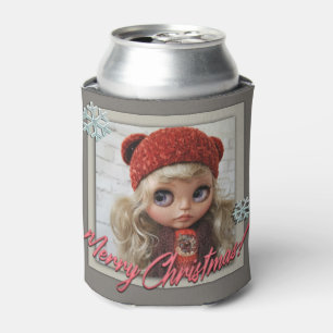 Doll ,for christmas , christmas, new year can cooler