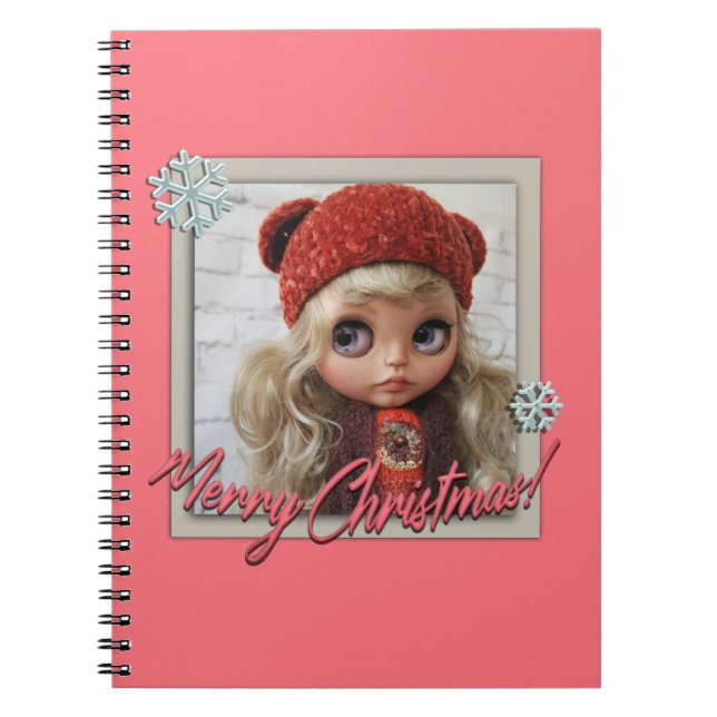 Doll ,for christmas , christmas, new year notebook (Front)