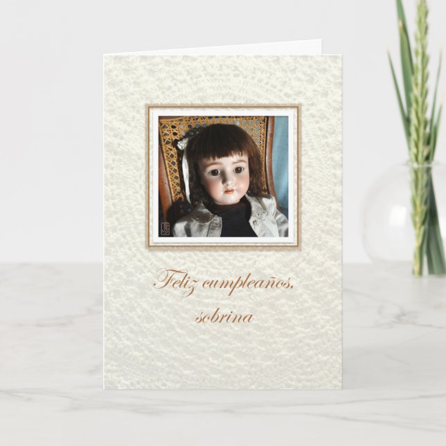 Doll Frances sobrina /niece Birthday Card (Front)