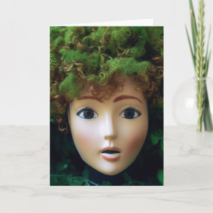 Doll Head Mossy All Occasions Greeting Card