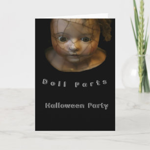 Doll Parts Haunted Halloween  Card