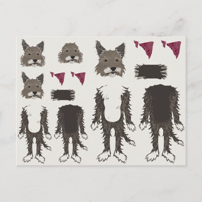 doll parts puppy postcard (Front)