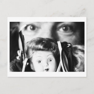 Doll Portrait - Doll mom with doll Postcard
