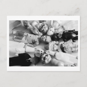 Doll Portrait - Plastic Dolls and Rubber Chickens Postcard