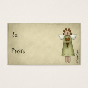 Doll Raggedy Country Primitive Design Tags cadeaux