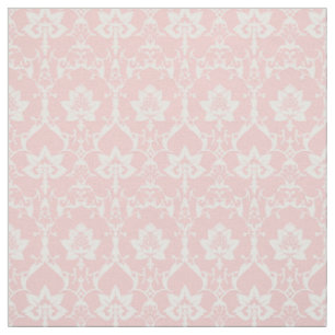 Doll-Scale Renaissance Damask, Delicate Pink Fabric