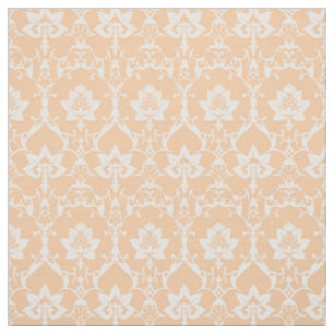 Doll-Scale Renaissance Damask, Sherbert Orange Fabric