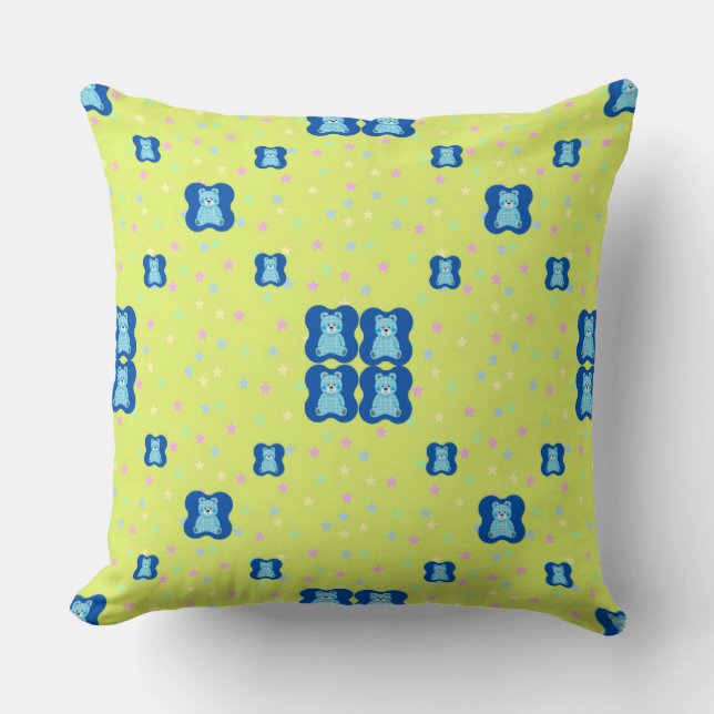 Doll teddy cartoon throw pillow (Front)