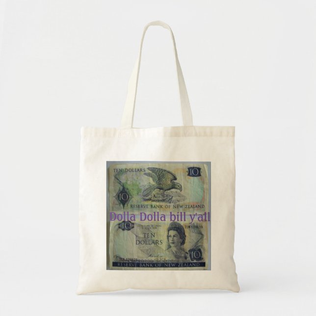dolla dolla bill tote bag (Front)