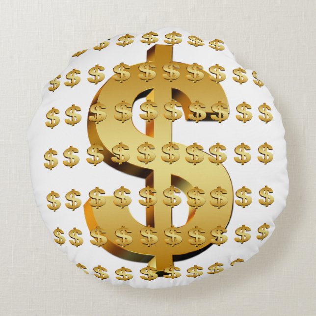 dollar 100 round pillow (Back)
