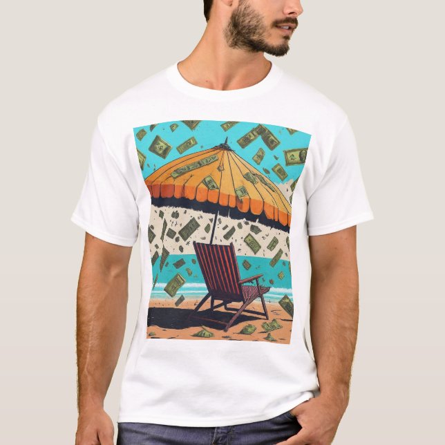  dollar bills raining down T-Shirt (Front)