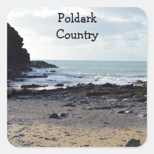 Dollar Cove Cornwall England Poldark Location Square Sticker