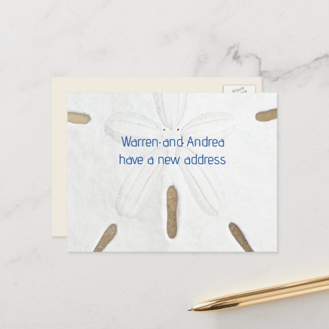 Dollar de gros sable se déplaçant à la carte posta (Devant/Arrière en situation)