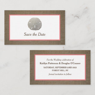Dollar De Sable & Burlap Enregistrer La Carte Date