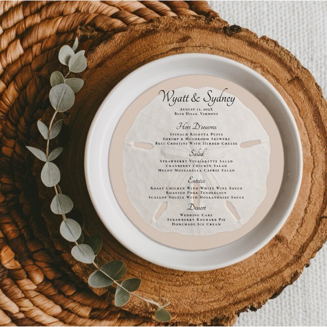 Dollar de sable personnalisé Mariage rond menu Mod (Créateur téléchargé)