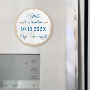 Dollar de sable Sauvegarder la date Plage Magnet d
