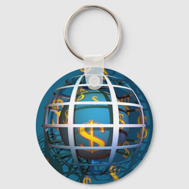 Dollar Globe Keychain (Front)